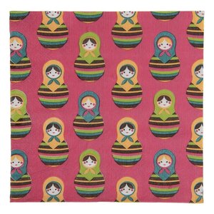 Clayre & Eef Paper napkins Matruska