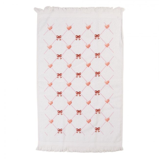 Guest towel Bows & Hearts
