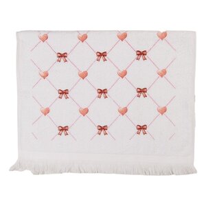 Clayre & Eef Guest towel Bows & Hearts