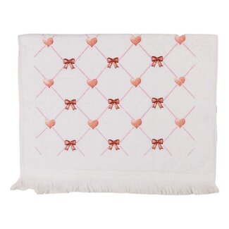 Clayre & Eef Guest towel Bows & Hearts