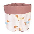 Clayre & Eef Bread basket Sausage Dog Stripy
