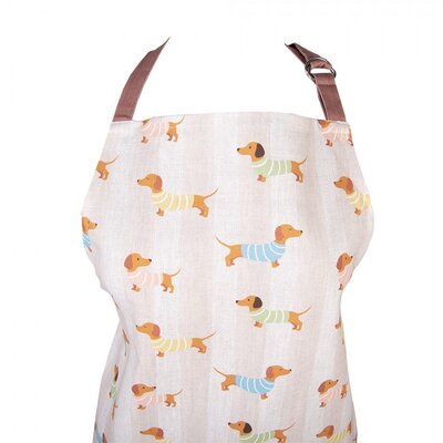 Clayre & Eef Kitchen apron Sausage Dog Stripy