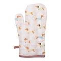 Clayre & Eef Oven mitt Sausage Dog Stripy