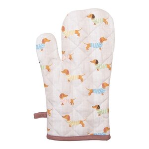 Clayre & Eef Oven mitt Sausage Dog Stripy
