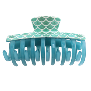 Red Cuckoo Hair Claw Scallop Pattern