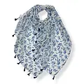 M&K Collection Scarve Willow Leaf Tassels