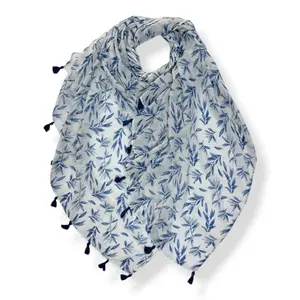M&K Collection Scarve Willow Leaf Tassels