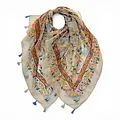 M&K Collection Scarve Paisley Vine Tassels
