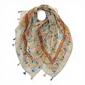 M&K Collection Scarve Paisley Vine Tassels
