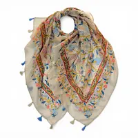M&K Collection Scarve Paisley Vine Tassels