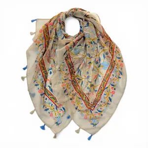 M&K Collection Scarve Paisley Vine Tassels