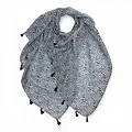 M&K Collection Schal Indigo Paisley Tassels