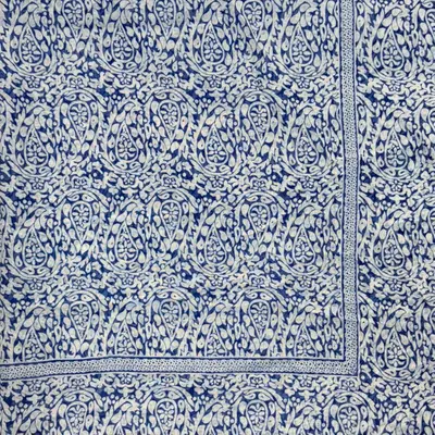 M&K Collection Schal Indigo Paisley Tassels