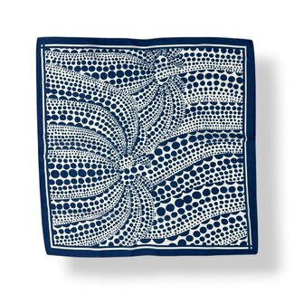 M&K Collection Schal Square Abstract Dot Wave navy