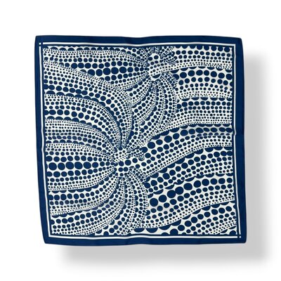 M&K Collection Schal Square Abstract Dot Wave navy