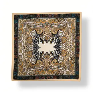 M&K Collection Scarve Square Classic Ornate Paisley