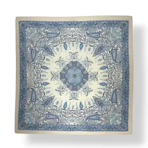 M&K Collection Scarve Square Hertitage Medallion blue