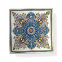 M&K Collection Schal Square Floral Medallion