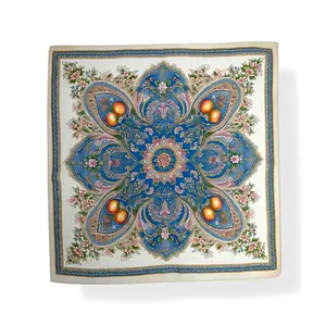 M&K Collection Schal Square Floral Medallion