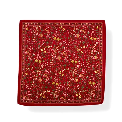M&K Collection Scarve Square Meadow Floral red