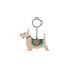 Keyring Wooden Embroidery Scottie Dog