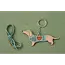 Keyring Wooden Embroidery Sausage Dog