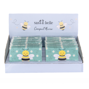 Sass & Belle Compact Mirror in Display Bee