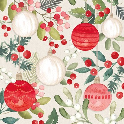 Paperproducts Design Paper Napkins Merry Ornaments