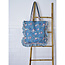 Tote Bag Quilted Ruffles inky blue
