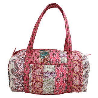Powell Craft Canvas Duffle Bag Floral red