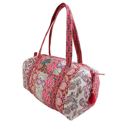 Powell Craft Canvas Duffle Bag Floral red
