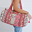 Canvas Duffle Bag Floral red