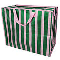 Rex London Jumbo bag Pink With Green Stripe