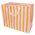 Rex London Jumbo bag Pink With Orange Stripe