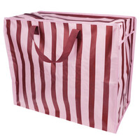 Rex London Jumbo bag Pink With Brown Stripe