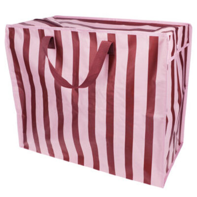 Rex London Jumbo bag Pink With Brown Stripe