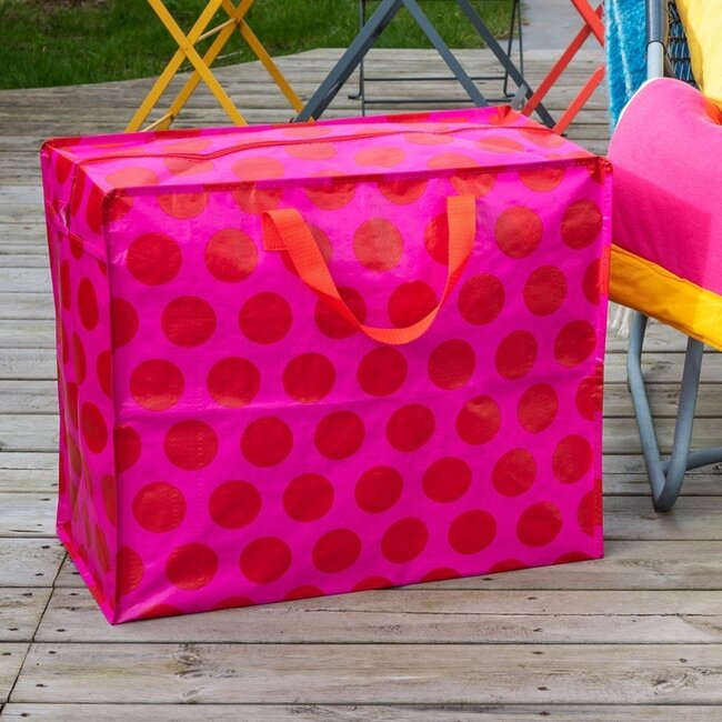 Jumbo bag Spotlight red on pink