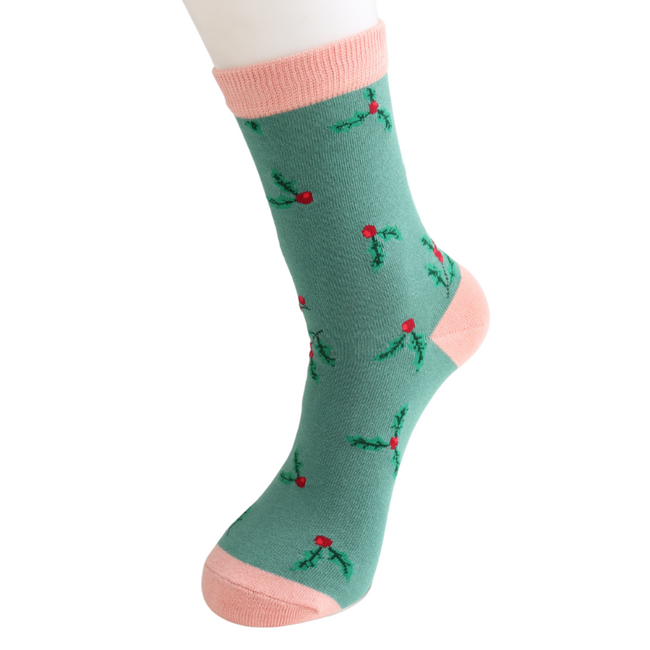Socken Bamboo Holly Sprigs green