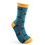Mens Socks Bamboo Little Sausage Dogs teal