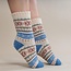 Socken Wollmix Scandi fawn/blue