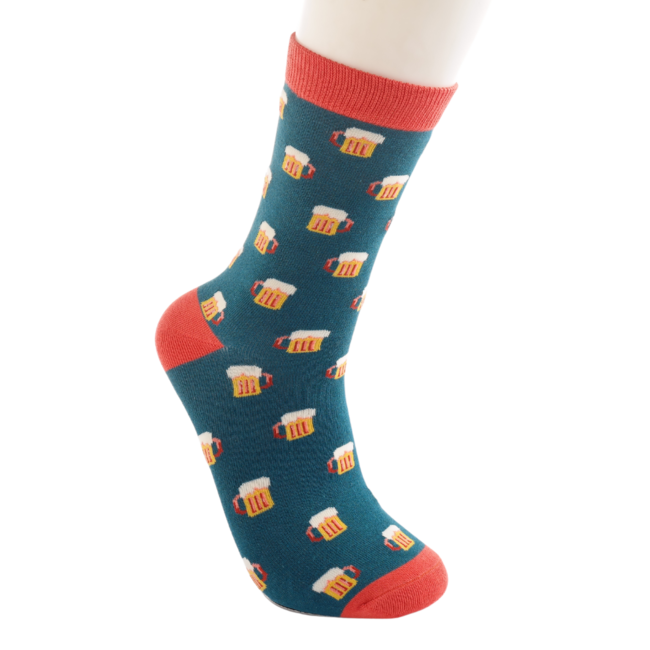 Mens Socks Bamboo Beer teal