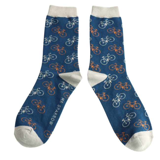 Männer-Socken Bamboo Little Bikes navy