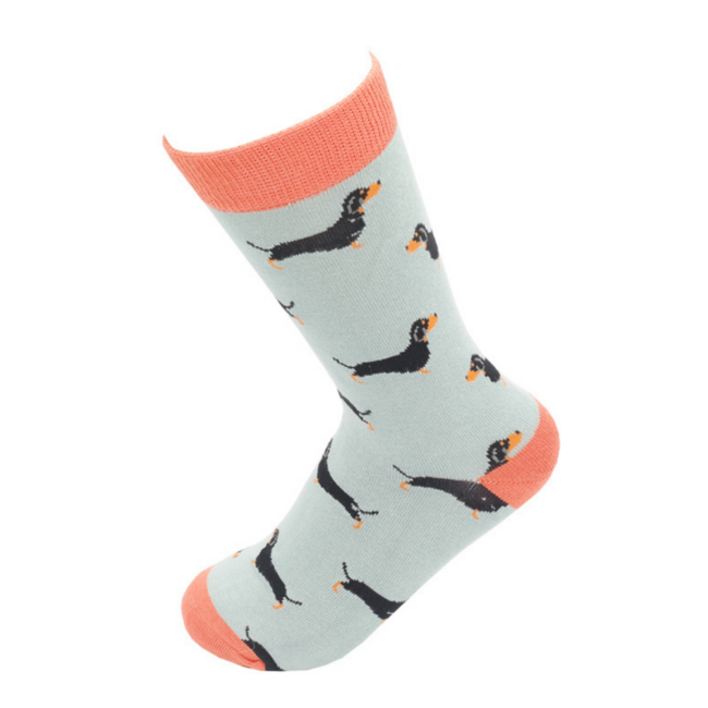 Socks Bamboo Little Sausage Dogs duck egg