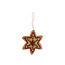 Felt Christmas Hanger Ster Embroidery lichtgroen rood