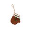 Felt Christmas Hanger Wantje Holly Berry bruin