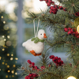 Sjaal met Verhaal Felt Christmas Hanger Gans Sjaal groen