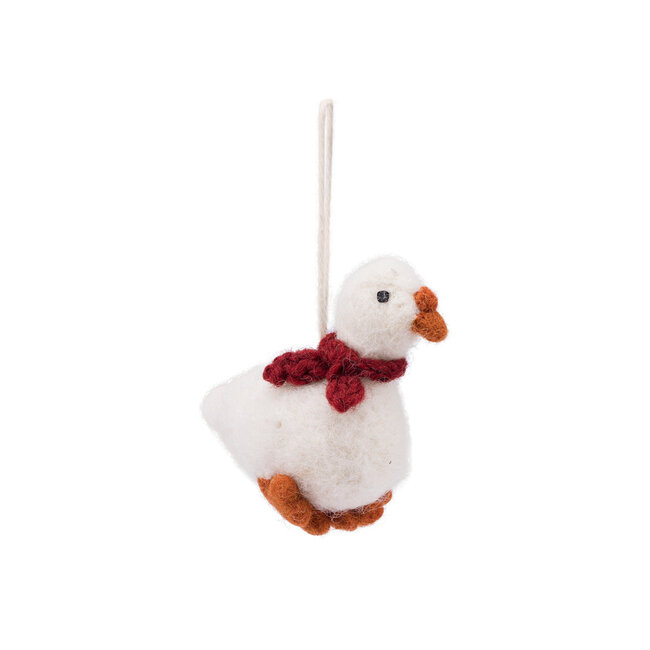 Felt Christmas Hanger Gans Sjaal rood