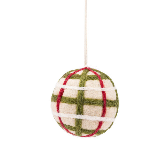 Filz Weihnachtshänger Bal Ruit creme