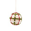 Felt Christmas Hanger Bal Ruit creme