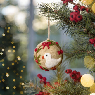 Sjaal met Verhaal Felt Christmas Hanger Bal Englisch Christmas Gans